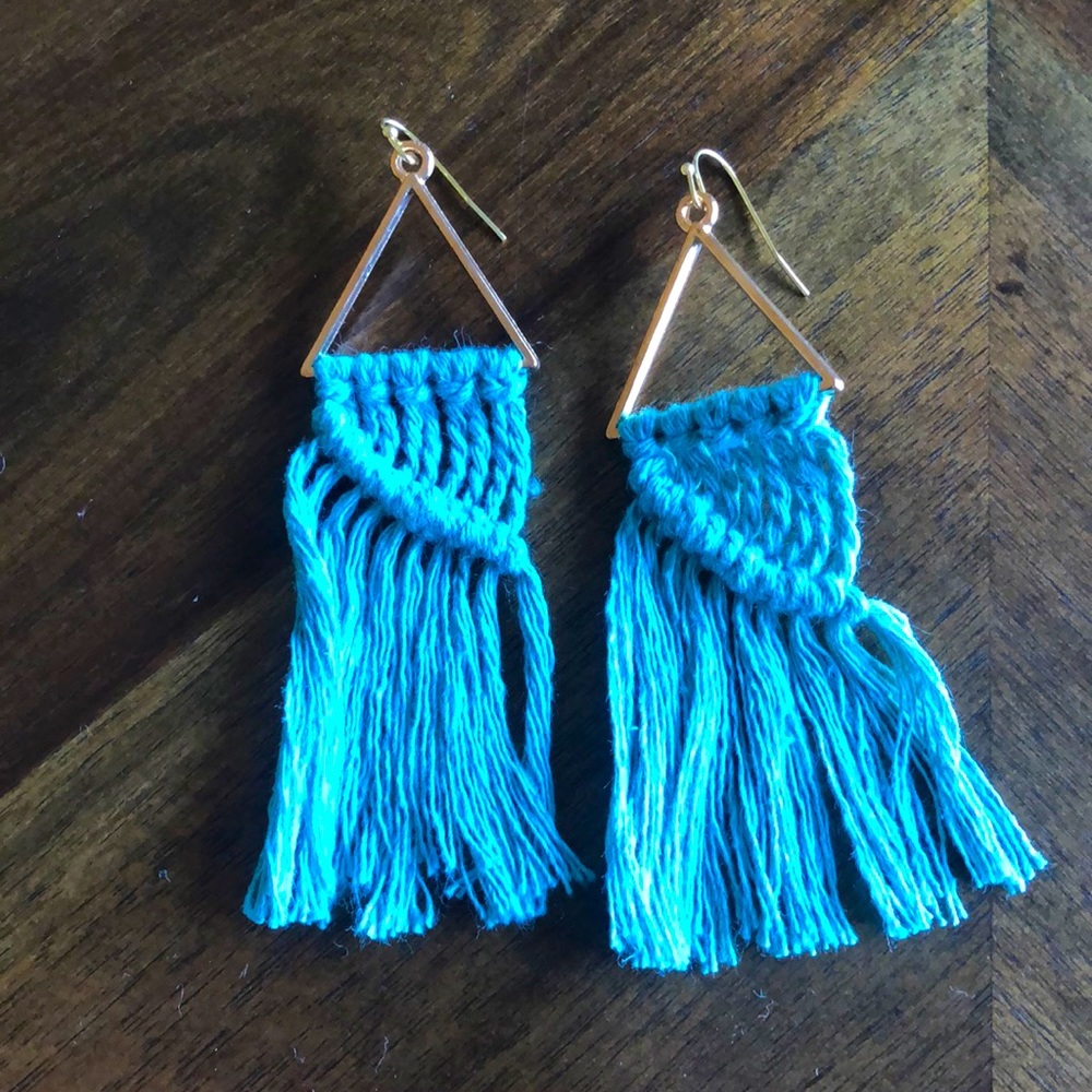 Macrame Mermaid Tail Earrings
